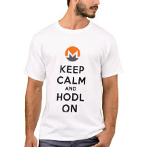 Behållalugn och Hodl på den Monero T-tröja