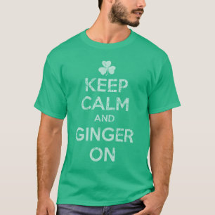 Behållalugn och ingefära på t shirt