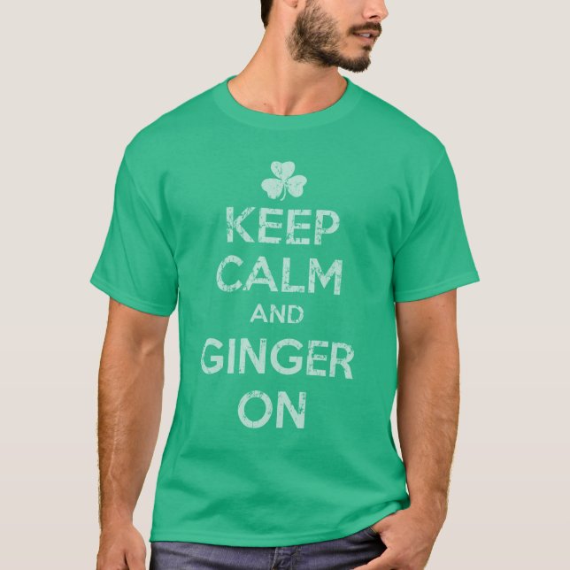 Behållalugn och ingefära på t shirt (Framsida)