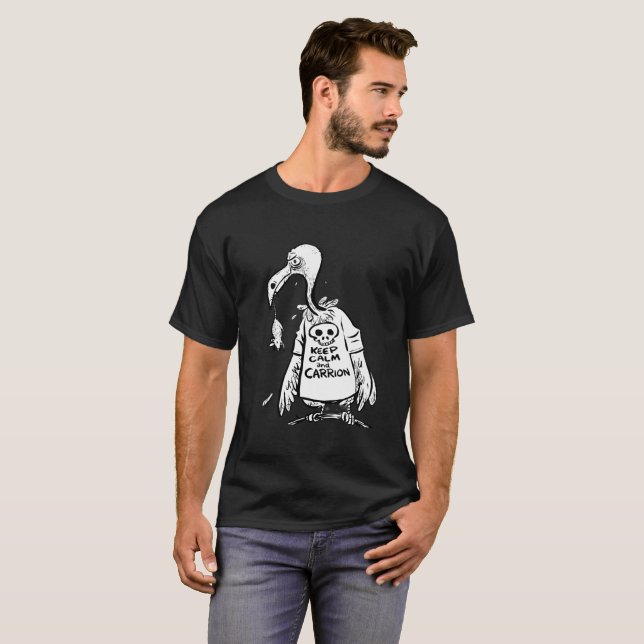 Behållalugn och kadaver t shirt (Hel framsida)