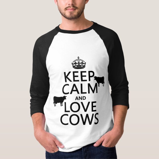 Behållalugn och kärlek skrämmer (alla färger) tee (Framsida)