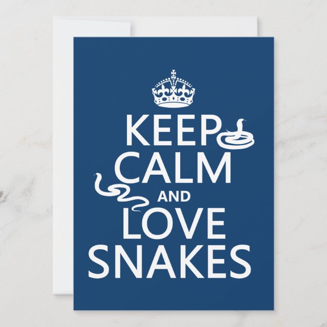 Behållalugn och kärlek slingrar (alla färger) inbjudningar (Framsida)