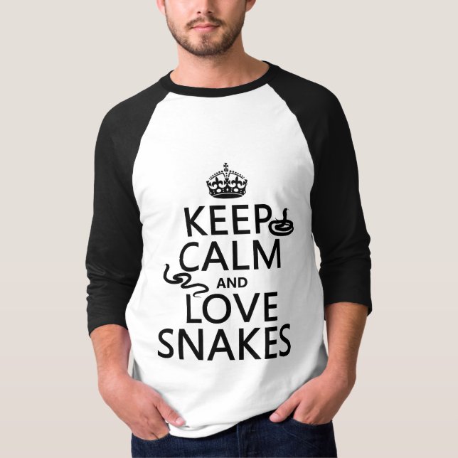 Behållalugn och kärlek slingrar (alla färger) tee shirt (Framsida)