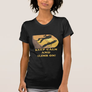 Behållalugn och klättring på tee shirt