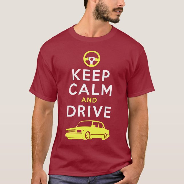 Behållalugn och kör -2107 - /version4 tee shirt (Framsida)