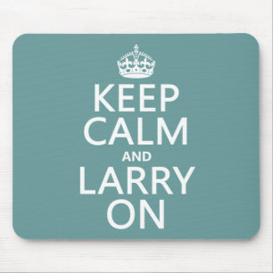 Behållalugn och Larry på (några färg) Musmatta