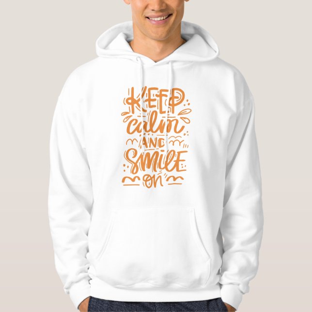 Behållalugn och leende på hoodie (Framsida)
