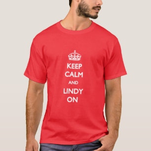 Behållalugn och Lindy på T-tröja Tee