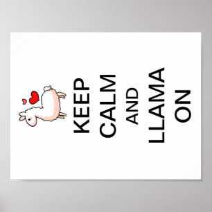 Behållalugn och Llama på Poster