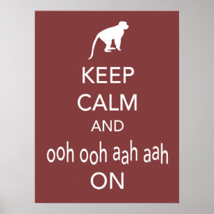 Behållalugn och Ooh Ooh Aah Aah på apaaffischen Poster