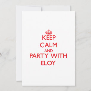 Behållalugn och party med Eloy Inbjudningar