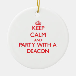 Behållalugn och party med en Deacon Julgransprydnad Keramik