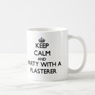 Behållalugn och party med en Plasterer Kaffemugg