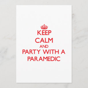 Behållalugn och party med en sjukvårdare inbjudningar