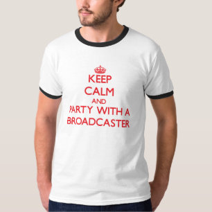 Behållalugn och party med en TV-presentatör Tee Shirt