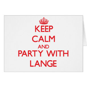 Behållalugn och party med Lange Hälsningskort
