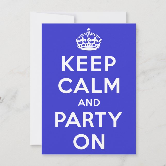 Behållalugn och party på inbjudningar (Framsida)