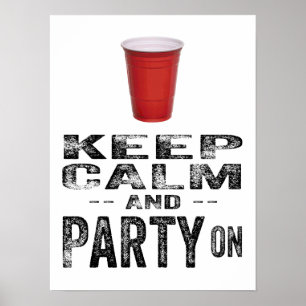 Behållalugn och PARTY på Poster