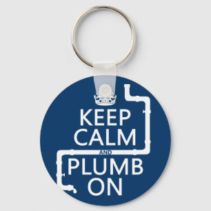 Behållalugn och Plumb på (rörmokaren/rörmokeri Nyckelring