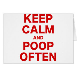 Behållalugn och Poop ofta Hälsningskort