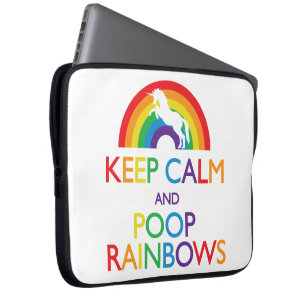 Behållalugn och PoopregnbågeUnicorn Laptop Fodral