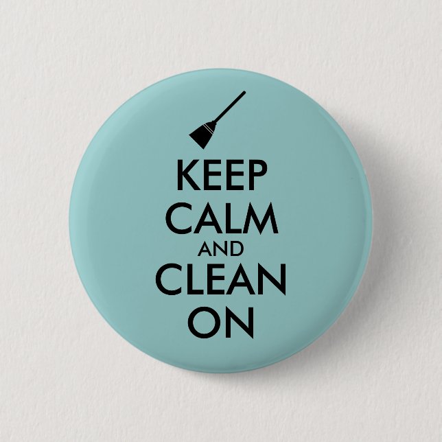 Behållalugn och rengöring på kvastanpassningsbar knapp (Framsida)