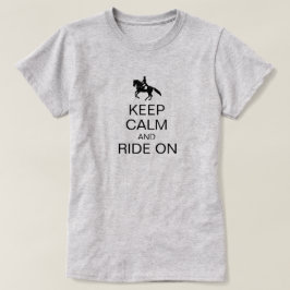 Behållalugn och ritt på rolig ryttare t-shirt