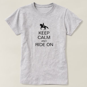 Behållalugn och ritt på rolig ryttare t-shirt
