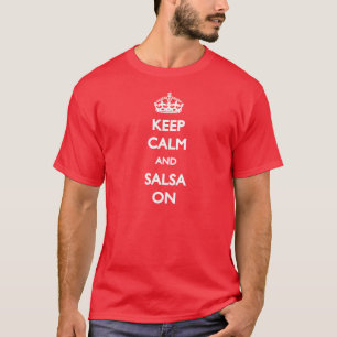 Behållalugn och salsa på T-tröja T Shirt