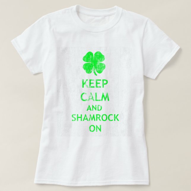 Behållalugn och Shamrock på DS Tee Shirt (Design framsida)