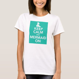 Behållalugn och sjöjungfru på t-skjortan t-shirt
