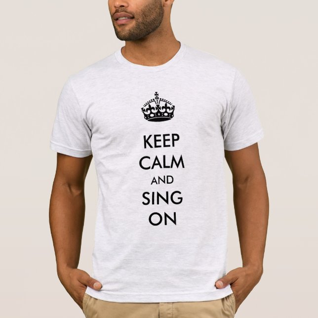 Behållalugn och sjunga på vitKraft papper T Shirt (Framsida)