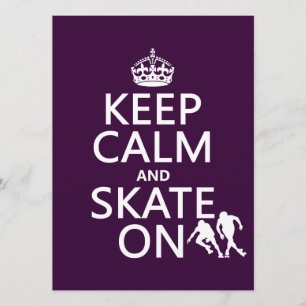 Behållalugn och skridsko på (rollerskaters) inbjudningar
