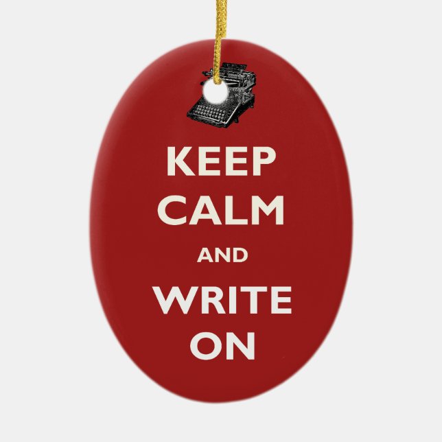 Behållalugn och skriva på julgransprydnad keramik (Framsidan)