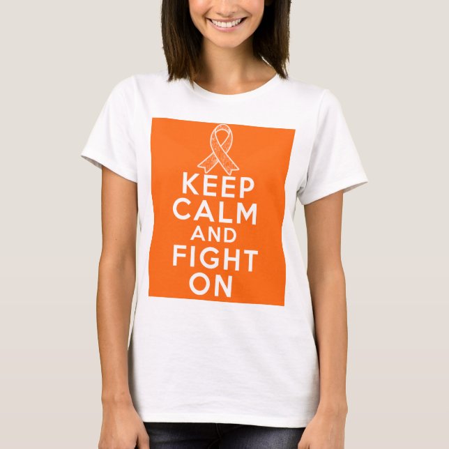 Behållalugn och slagsmål för åtskillig Sclerosis Tee (Framsida)