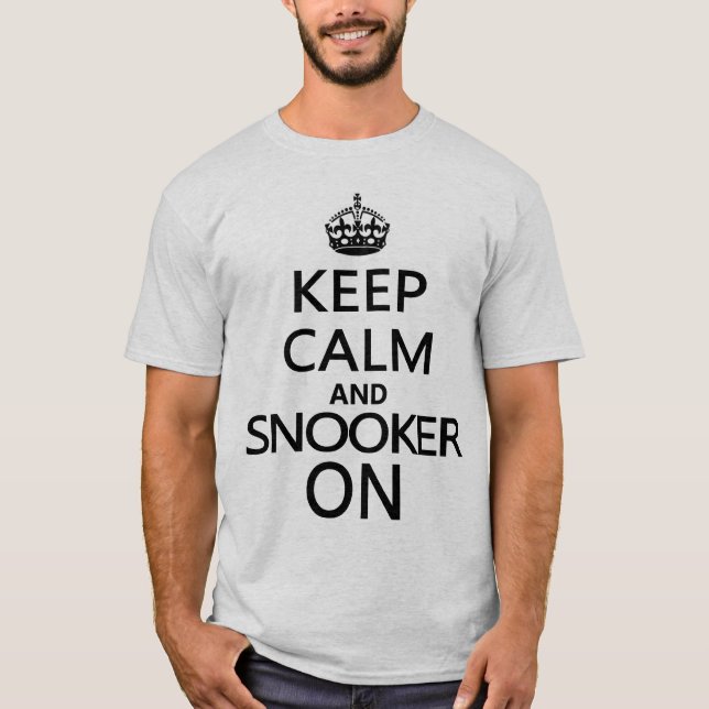 Behållalugn och Snooker på Tee Shirt (Framsida)