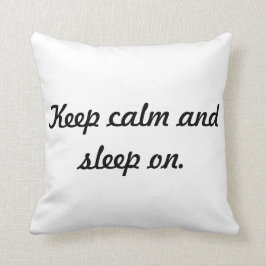 Behållalugn och sömn på. Kudde