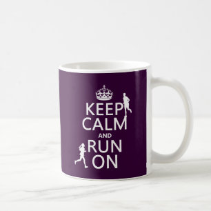 Behållalugn och springa på (anpassadefärger) kaffemugg