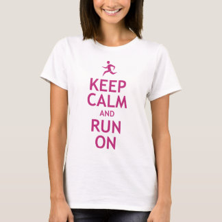 Behållalugn och springa på t-shirt