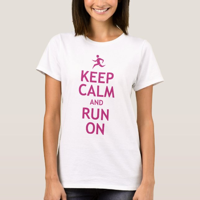 Behållalugn och springa på t-shirt (Framsida)