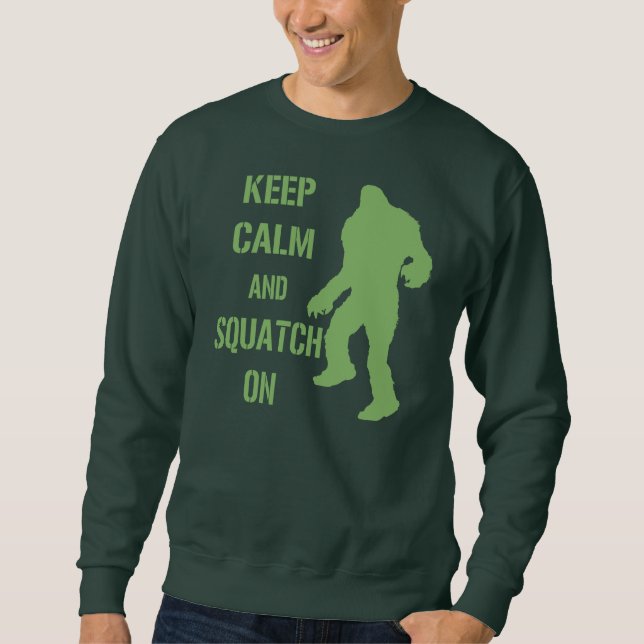 Behållalugn och Squatch på Lång Ärmad Tröja (Framsida)