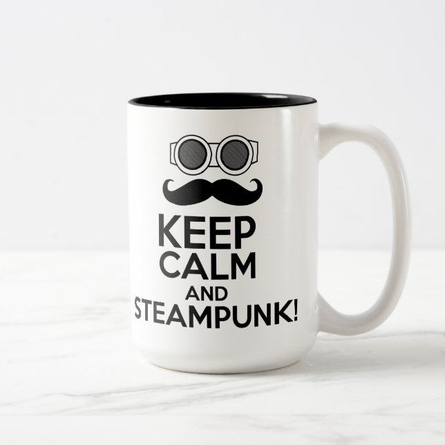 Behållalugn och Steampunk Två-Tonad Mugg (Höger)
