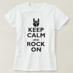 Behållalugn och sten på t shirt