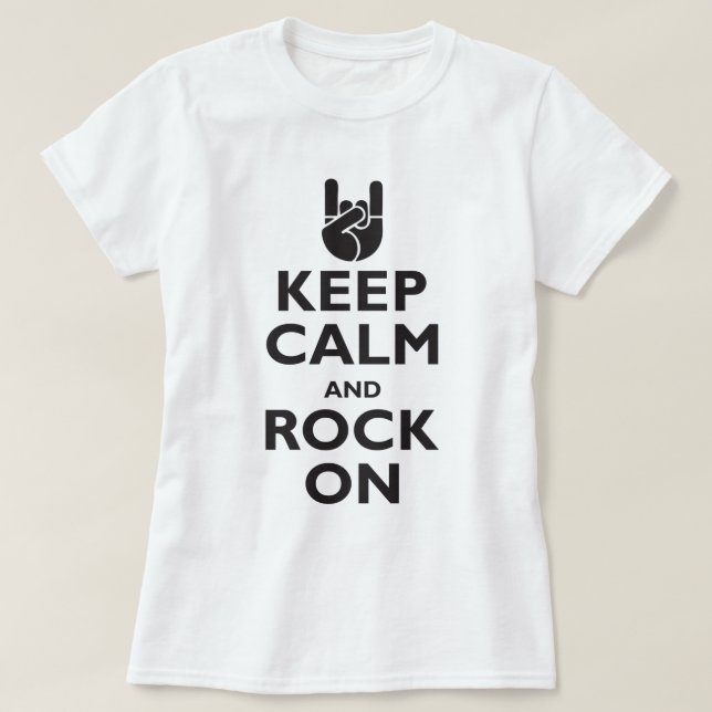 Behållalugn och sten på t shirt (Design framsida)