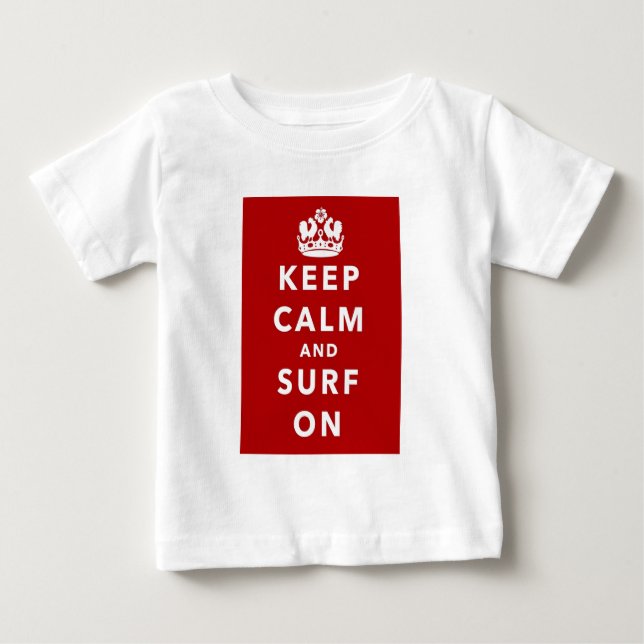 Behållalugn och surfa på tee shirt (Framsida)