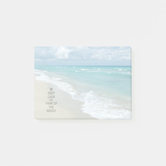 Behållalugn och tänka av stranden post-it block (Framsida)