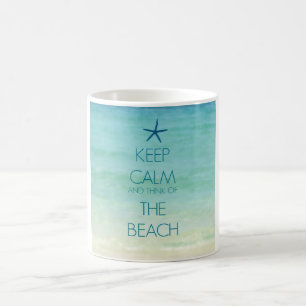BEHÅLLALUGN OCH TÄNKA AV STRANDFOTOMUGGEN KAFFEMUGG
