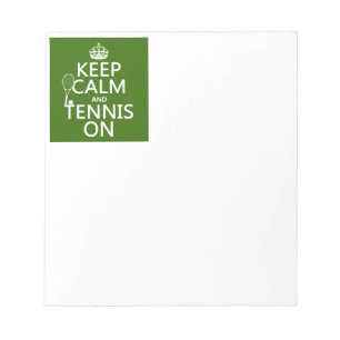Behållalugn och tennis på (någon bakgrundsfärg anteckningsblock