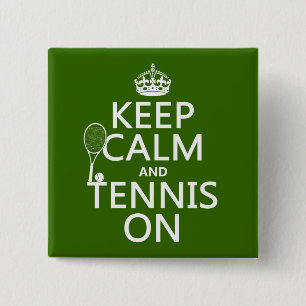 Behållalugn och tennis på (någon bakgrundsfärg knapp