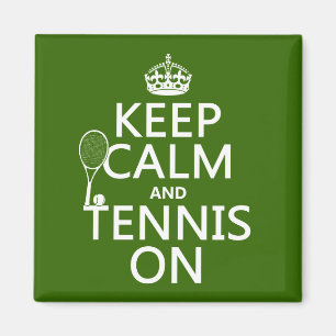 Behållalugn och tennis på (någon bakgrundsfärg magnet